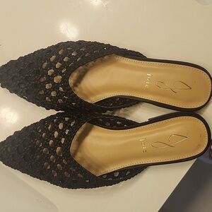 Joie Black Woven Women's Mules